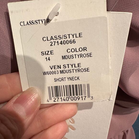 NWT Reverie Semi-Formal Mauve Dress Size 14 Strapless Short Sheer Pretty Femme - Picture 4 of 10